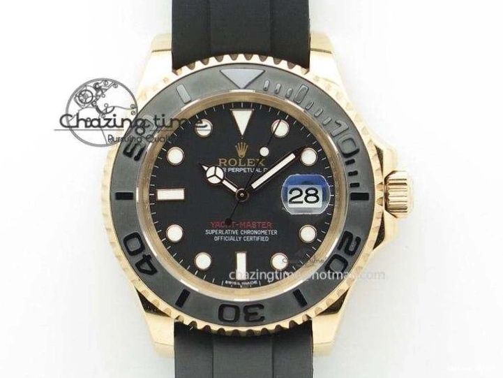 0420 DAYTONA 116518 APSF 1:1 BEST EDITION YG BLACK DIAL ON OYSTERFLEX RUBBER STRAP SH OnTrend 1784